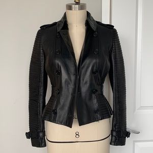 Burberry propsum leather jacket size 4 (ger34)